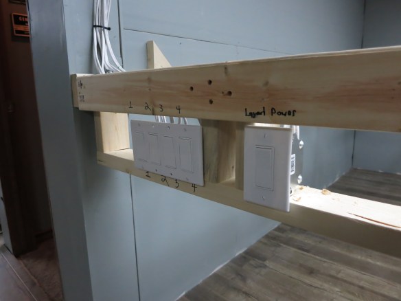 Light switches installed